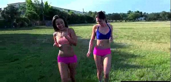  Lesbians (Stacey Levine & Amara Romani) Play On Cam With Their Hot Bodies clip-27